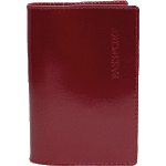 Обложка для паспорта "Attomex" 9,7x14 см натуральная кожа шик гладкая, прозрачные ПВХ клапаны с отделами для визиток и сим карты, скругленные уголки, бордовая