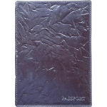 Обложка для паспорта "Attomex" 9,7x14 см натуральная кожа шик с узорчатым тиснением, прозрачные ПВХ клапаны с отделами для визиток и сим карты, скругленные уголки, черная