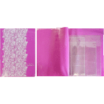 Папка "deVENTE" с файлами для ОМС, свидетельств, СНИЛС, A4 (231x320 мм) ПВХ 500 мкм, файлы 120 мкм, фиолетовая с рисунком