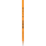 Карандаш чернографитный "Attomex" HB, диаметр грифеля 2 мм, круглый, без ластика, заточенный, индивидуальная маркировка, цвет корпуса желтый