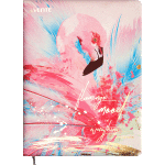 Дневник "deVENTE. Pink Flamingo" универсальный блок, офсет 1 краска, белая бумага 80 г/м², твердая обложка из искусственной кожи с поролоном, цветная печать, тиснение фольгой, цветной форзац, 1 ляссе