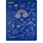Дневник "deVENTE. Rainbow" универсальный блок, офсет 1 краска, белая бумага 80 г/м2, твердая обложка из искусственной кожи, объемная аппликация, шелкография, цветной форзац, 1 ляссе