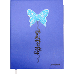 Дневник "deVENTE. Butterfly" универсальный блок, офсет 1 краска, белая бумага 80 г/м2, твердая обложка из искусственной кожи, объемная аппликация, шелкография, 1 ляссе
