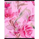 Тетрадь A4 80 листов "deVENTE. Flowers" блок офсет 55 г/м² в клетку, обложка целлюлозный картон 190 г/м² + ВД-лак, на скобе, розовая