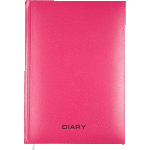 Ежедневник недатированный "Attomex. Even" A5 (145 ммx205 мм) 320 стр, белая бумага 70 г/м², печать в 1 краску, твердая обложка из бумвинила с поролоном, шелкография, 1 ляссе, розовый