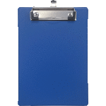 Клипборд "deVENTE" A5 (165x240 мм) усиленный, толщина картона 2,5 мм, покрытие ПВХ 150 мкм, ширина прижима 10 см, в пластиковом пакете, синий