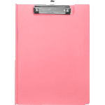 Папка-клипборд "deVENTE. Pastel" A4 (225x312 мм) усиленная с внутренним карманом, картон толщина 2,5 мм, покрытие ПВХ 150 мкм, ширина прижима 12 см, в пластиковом пакете, розовая
