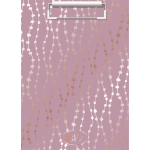 Клипборд "deVENTE. Gold Rose. Dots" A4 (225x316 мм) картон толщина 2 мм, матовая ламинация тиснение фольгой, в пластиковом пакете