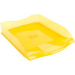 Лоток для бумаг горизонтальный "deVENTE. Air" размер 34x27x7,5 см, полупрозрачный желтый