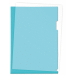 Папка-уголок "deVENTE" A4, 180 мкм, гладкая фактура, полупрозрачная синяя