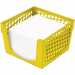 Пластиковый бокс для бумажного блока "deVENTE. Simple" 9x9x7 см, непрозрачный желтый