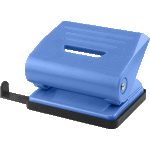 Дырокол "Attomex" (20 листов) пластиковый с линейкой, в картонной коробке, синий