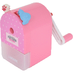 Точилка для карандашей механическая"deVENTE. Зверята" 5,5x9x9,1 см, 1 отверстие, с контейнером, пластмассовая, в пластиковой коробке, розовый