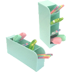 Органайзер для канцелярских принадлежностей "deVENTE. Pastel" настольный, 20x9x5,3 см, пластиковый, 2 варианта расположения на столе (горизонтально и вертикально) цвет мятный