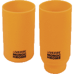 Подставка для пишущих принадлежностей "deVENTE. MonoChrome" 11(14,5)x6,5x6,5 см, силиконовая, увеличивающаяся высота, в пластиковой коробке с блистерным подвесом, неоновая оранжевая