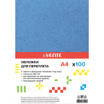 Обложка для переплета "deVENTE. Delta" A4, картон с тиснением "кожа" благородный голубой, плотность 250 (230) г/м², 100 л