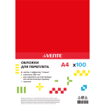 Обложка для переплета "deVENTE. Chromo" A4, глянцевый картон, красный, плотность 250 г/м², 100 л