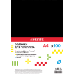 Обложка для переплета "deVENTE. Chromo" A4, глянцевый картон, черный, плотность 250 г/м², 100 л
