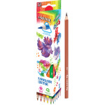 Карандаши цветные "deVENTE. Trio" 2М, диаметр грифеля 2,8 мм, трехгранные, 12 цветов в трехгранной картонной коробке