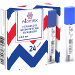 Стержни для карандашей автоматических "Attomex" d=0,5 мм, HB, 12 шт в пластиковом боксе
