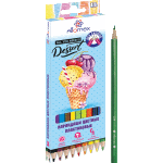 Карандаши цветные пластиковые "Attomex. Dolce Vita" 18 цветов, 2М, диаметр грифеля 2,65 мм, шестигранные, в картонной коробке