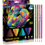 Карандаши цветные "deVENTE. Trio Mega Soft" 48 цветов, 4М, диаметр грифеля 3 мм, трехгранные, в картонной коробке