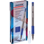 Ручка гелевая "deVENTE. Smoky" d=0,7 мм, с полупрозрачным корпусом и резиновым держателем, игольчатый пишущий узел, индивидуальная маркировка, синяя
