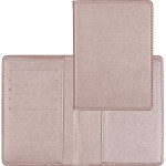 Обложка для паспорта "deVENTE. Redeco" 10x14 см, искусственная кожа фактурная, отстрочка, 5 отделений для визиток, в пластиковом пакете с европодвесом, розовая перламутровая