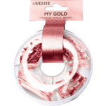 Набор канцелярских принадлежностей "deVENTE. Gold Rose" розовое золото (скрепки 50 мм - 15 шт, скрепки 28 мм - 50 шт, кнопки силовые - 20 шт, зажимы для бумаг 19 мм - 4 шт) в пластиковой коробке