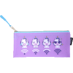 Пенал "deVENTE. Wi-Fi Unicorn" 21,5x9x1 см, плоский, на молнии, силиконовый