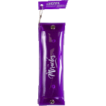 Пенал-косметичка "deVENTE. Fashion" 19x6x1,5 см, плоский, плотный PVC 800 мкм, на 2 кнопках, полупрозрачный фиолетовый