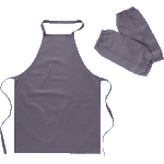 Фартук "deVENTE" для средней школы, 50x70 см (L) водоотталкивающая ткань, 3 кармана, в комплекте с нарукавниками, однотонный серый