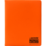 Дневник "deVENTE. Monochrome. Orange" универсальный блок, офсет 1 краска, кремовая бумага 80 г/м², твердая обложка из искусственной кожи с поролоном, шелкография, 1 ляссе