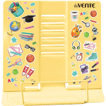 Подставка для учебников и книг "deVENTE. Back to School" 15,4x15,2 см, металлическая окрашенная, вес 235 г, с противоскользящими ножками, песочно-желтая, с полноцветным рисунком, в пластиковом пакете с европодвесом