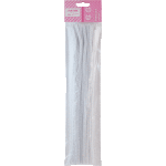 Проволока пушистая Шенил для творчества "deVENTE" 0,6x30 см, 30 шт, цвет белый, в пластиковом пакете с блистерным подвесом