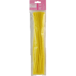 Проволока пушистая Шенил для творчества "deVENTE" 0,6x30 см, 30 шт, цвет желтый, в пластиковом пакете с блистерным подвесом