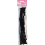 Проволока пушистая Шенил для творчества "deVENTE" 0,6x30 см, 30 шт, цвет черный, в пластиковом пакете с блистерным подвесом