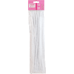 Проволока пушистая Шенил для творчества "deVENTE" 0,9x30 см, 10 шт, цвет белый, в пластиковом пакете с блистерным подвесом
