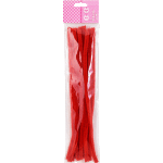 Проволока пушистая Шенил для творчества "deVENTE" 0,9x30 см, 10 шт, цвет красный, в пластиковом пакете с блистерным подвесом