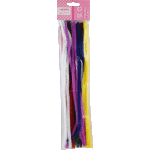 Проволока пушистая Шенил для творчества "deVENTE" 0,6x30 см, 30 шт, ассорти цветов, в пластиковом пакете с блистерным подвесом