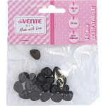 Носики декоративные "deVENTE" пластиковые, размер 10x14 мм, 20 шт, цвет черный, в пластиковом пакете с блистерным подвесом