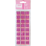 Стразы самоклеящиеся "deVENTE. Кристальные узоры" цвет пурпурный, карточка 6,8x17 см, в пластиковом пакете с блистерным подвесом