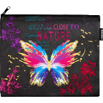 Папка для тетрадей "deVENTE. Neon Butterfly" A5 (24x20 см) на молнии сверху, искусственная кожа