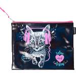 Папка для тетрадей "deVENTE. Music Kitty" A5 (24,5x20x1 см) на молнии сверху, искусственная кожа