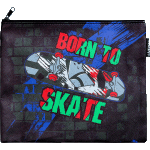 Папка для тетрадей "deVENTE. Born To Skate" A5 (24x20 см) на молнии сверху, искусственная кожа