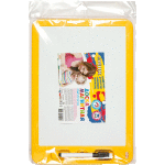 Доска белая магнитная для рисования "deVENTE" двухсторонняя, 31x21,7x1,2 см, в комплекте с маркером-щеткой, желтая, в пластиковом пакете с европодвесом