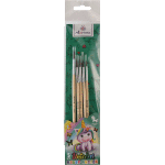 Набор кистей "Attomex. Unicorn" 05 шт (пони № 1, 2, 3, 4, 5) деревянная ручка, в пластиковом блистере