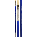 Кисть художественная "deVENTE. Art" щетина № 03 плоская, удлиненная деревянная ручка с многослойным лакокрасочным покрытием, никелированная обойма, индивидуальная маркировка
