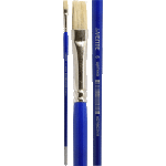 Кисть художественная "deVENTE. Art" щетина № 06 плоская, удлиненная деревянная ручка с многослойным лакокрасочным покрытием, никелированная обойма, индивидуальная маркировка