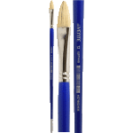 Кисть художественная "deVENTE. Art" щетина № 12 овальная, удлиненная деревянная ручка с многослойным лакокрасочным покрытием, никелированная обойма, индивидуальная маркировка